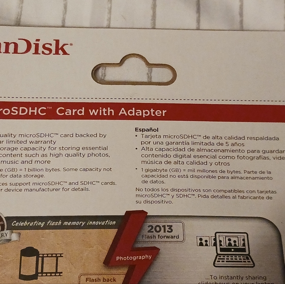 NWT!! SanDisk Memory Card 8GB - Picture 7 of 9